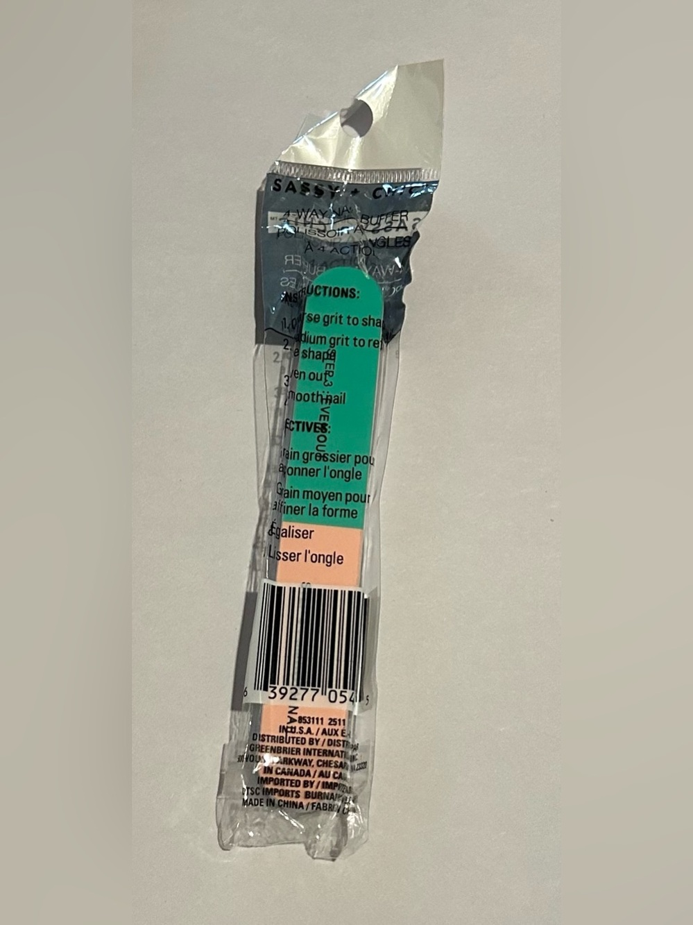 New 4 Four Way Buffer Sassy + Chic Coarse Grit Medium Grit Even Out Smooth Nail